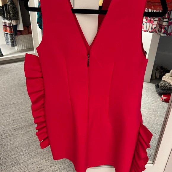 MSGM magenta ruffle crepe dress! - Picture 6 of 6